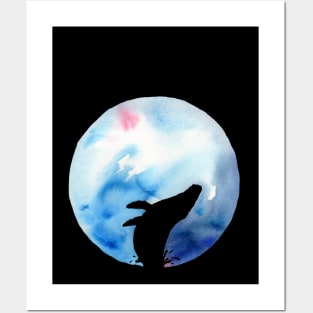 Whale Moon Posters and Art